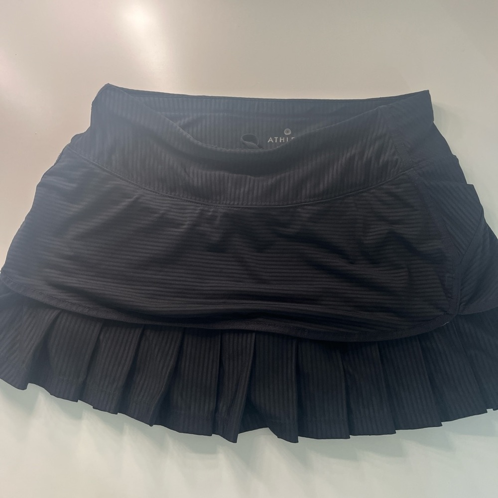 Athleta Black Pleated Mini Skirt Athletic